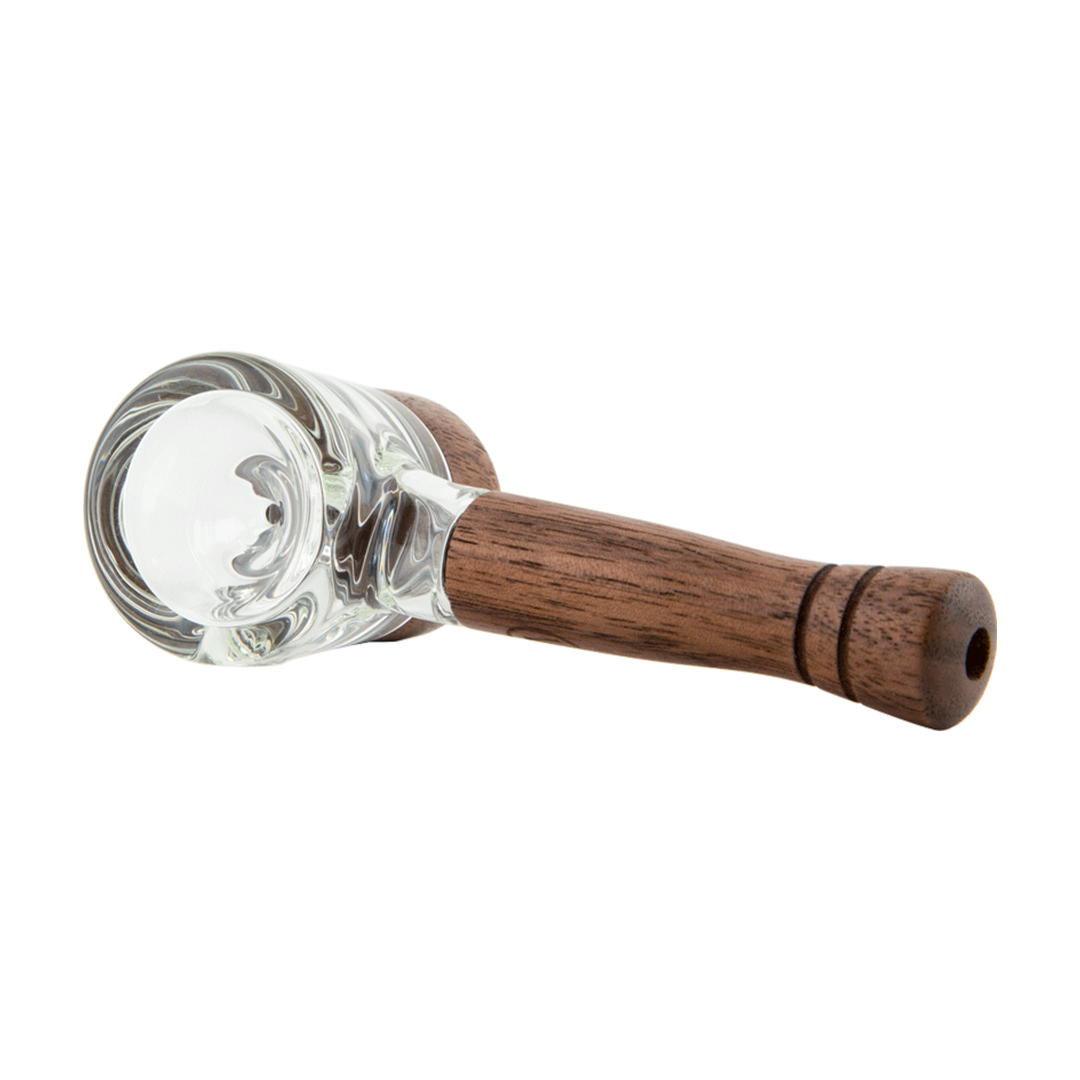 Marley Natural Hand Pipe made of Black Walnut Wood and Glass
