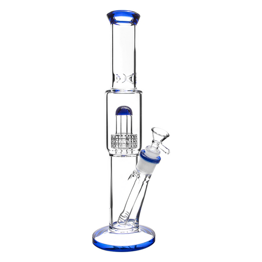 Power Tube 13 Inch Boro Schott Glass in Blue D and Milky Blue