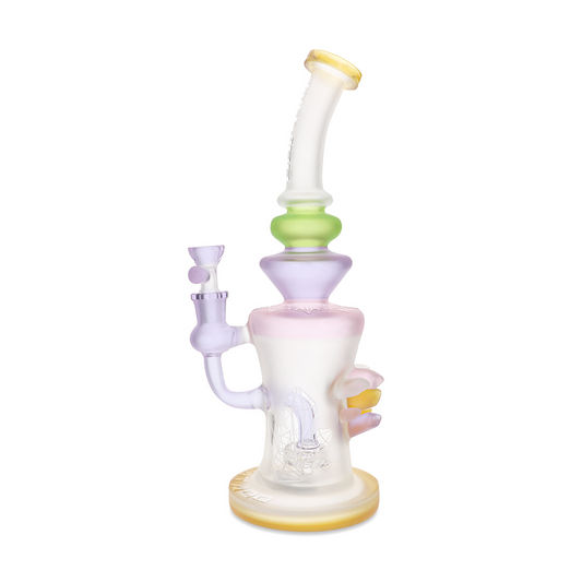 Hi-Lyfe Stacked Rings Glass Water Pipe on a white background