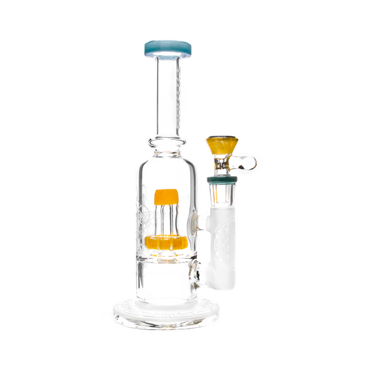 Hi-Lyfe Straight Tube Capsule in Clear, Teal, and Yellow
