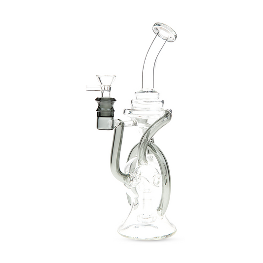 11" Recycler Accented Bong with Vibrant Accents - Hi-Lyfe