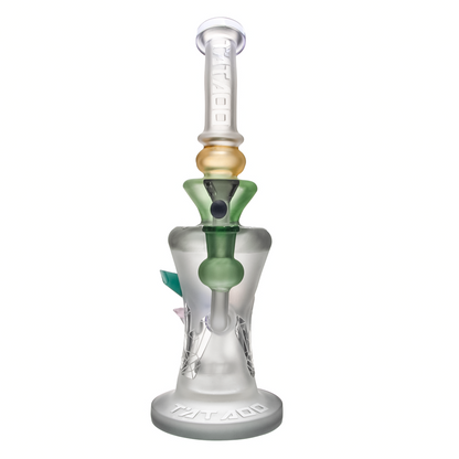 Hi-Lyfe's Frosted Saucer made of Boro Schott Glass in green color