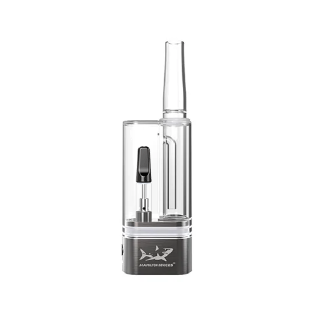 KR1 2-in-1 Vape Cartridge and Concentrate Bubbler in Brushed Gunmetal