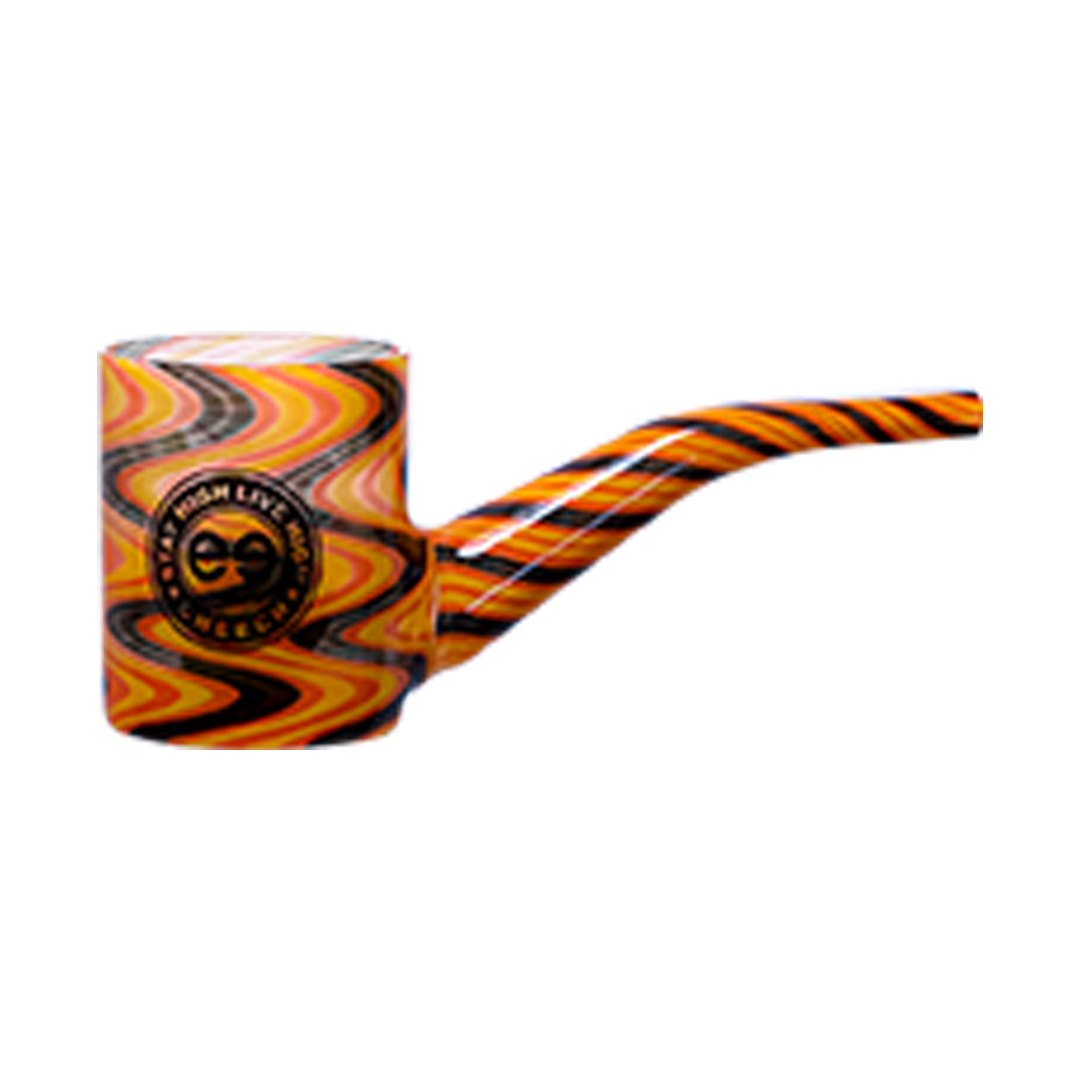 Swirl Proxy Pipe - Hand-blown glass cannabis pipe with unique swirl design by Hi-Lyfe